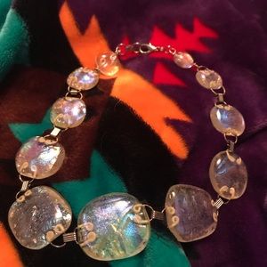 Handmade glass rock necklace